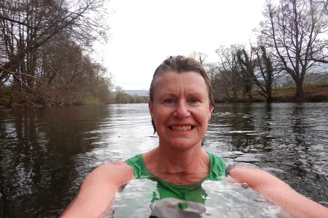 Sue and Truffle are wild swimming daily to raise money for charity.