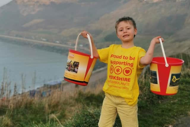 Jaxon Holloway raised money for the Yorkshire Air Ambulance