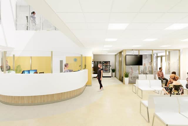 A concept image of what the new Scarborough Hospital reception area could look like. (Photo: York and Scarborough Teaching Hospitals NHS Foundation Trust)