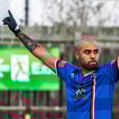 Jacob Hazel could return to the Whitby Town line-up for the trip to Radcliffe this weekend