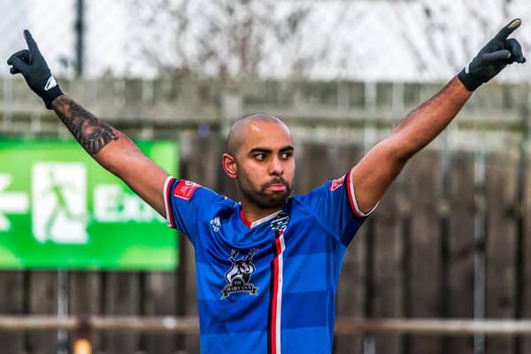 Jacob Hazel could return to the Whitby Town line-up for the trip to Radcliffe this weekend
