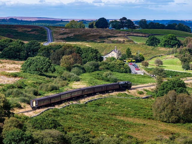 Recreate the romance of Brief Encounter with a scenic trip on a heritage steam train through the beautiful North York Moors countryside.
What could be more romantic? Standing on the platform, hand in hand, eagerly awaiting the arrival of your steam locomotive.
And, once onboard, why not settle down to crisp white linen, glass of champagne and look forward to a journey through stunning moors.