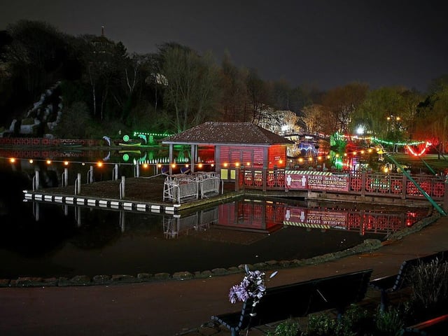 Colourful evening at Peasholm Park.
