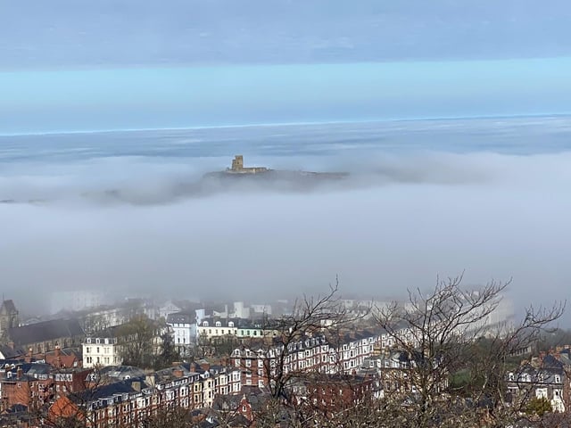 Fairytale image of the castle, taken from Oliver's Mount.