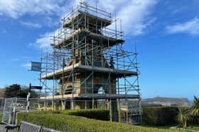 The historic clock tower has been shrouded in scaffolding for months. Photo: Steve Bambridge/JPIMedia