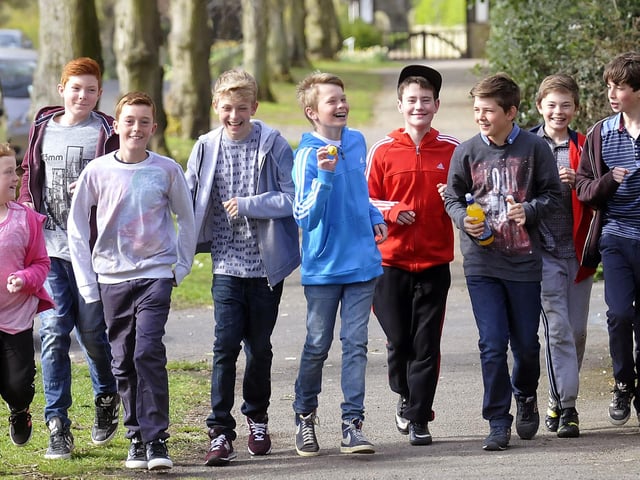 A group of youngsters took part in the walk in 2014.