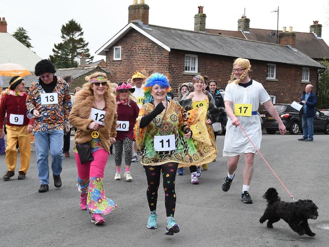 Walkers setting off on the trek in 2017.