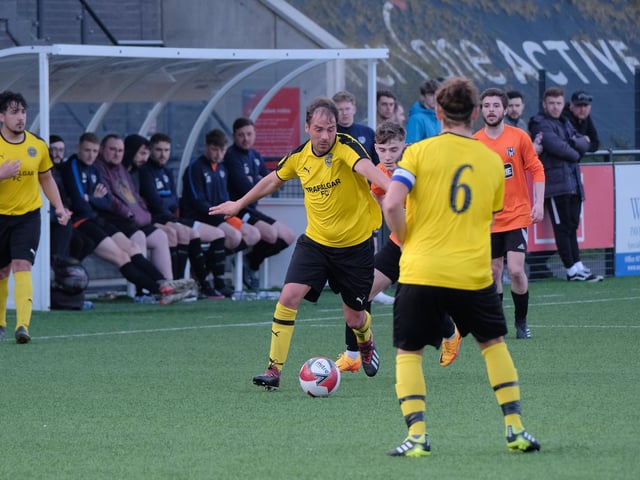 Trafalgar player-boss Jamie Patterson pushes on