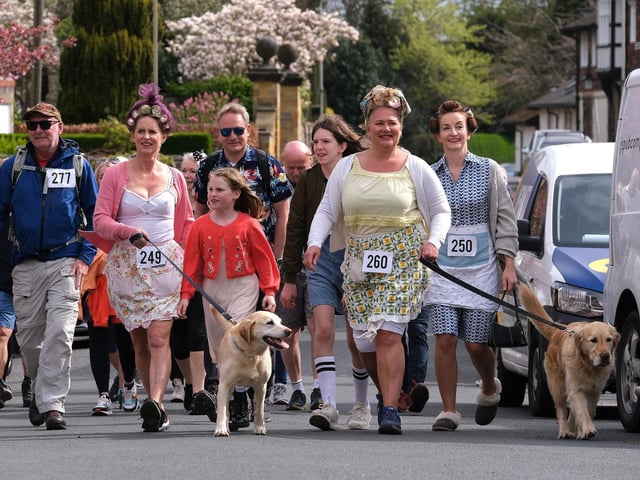 Housewives enjoying the walk.