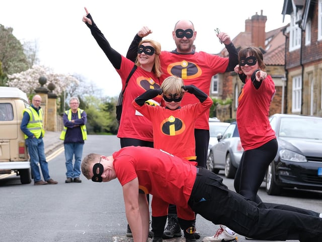 The Incredibles took part in the walk!