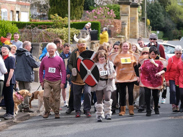 Vikings powering through the crowd.
