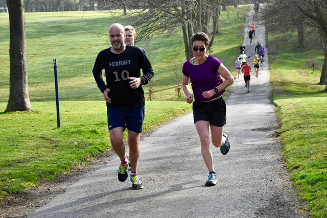Martin Hutchinson, left, of Brid Road Runners, at Sewerby Parkrun

Photo by TCF Photography
