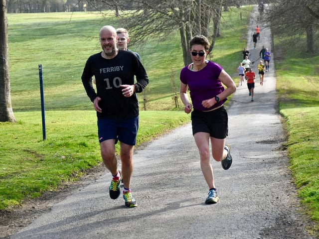 Martin Hutchinson, left, of Brid Road Runners, at Sewerby Parkrun
Photo by TCF Photography