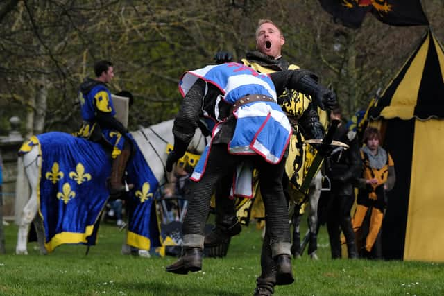 Jousting action at Sewerby Hall. Photo by Richard Ponter.