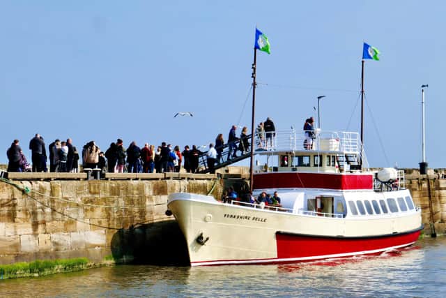 People line up to board the Yorkshire Belle pleasure cruiser at the weekend. Photo courtesy of Aled Jones.