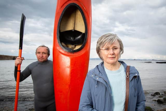 Eddie Marsan as John Darwin and Monica Dolan as Anne Darwin in The Thief His Wife And The Canoe. Photo: ITV