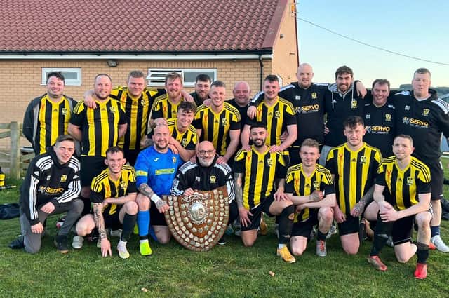 Unbeaten Westover Wasps sunk West Pier Reserves 3-2 to claim the Scarborough Saturday League Division Two title