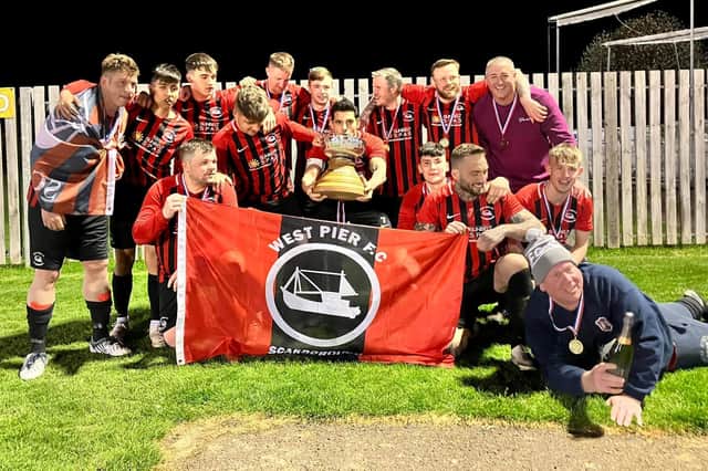 West Pier Reserves celebrate their 4-1 cup final win against Rosedale

Photo by Andy Spivey