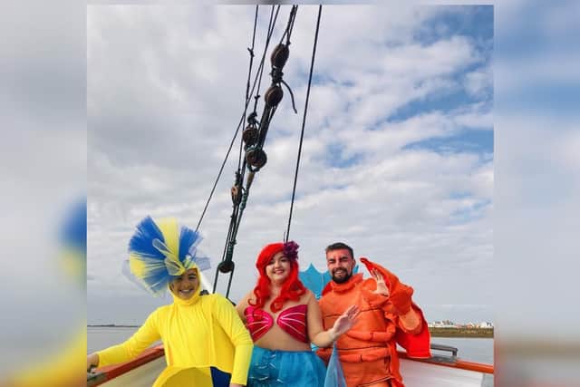 Evie McGlinchey, Owen Price and Jack Wheeler star in The Little Mermaid at the YMCA Theatre, Scaborough, until Saturday April 23
