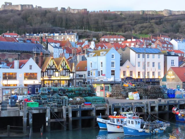The lights of Sandside and the inner harbour.