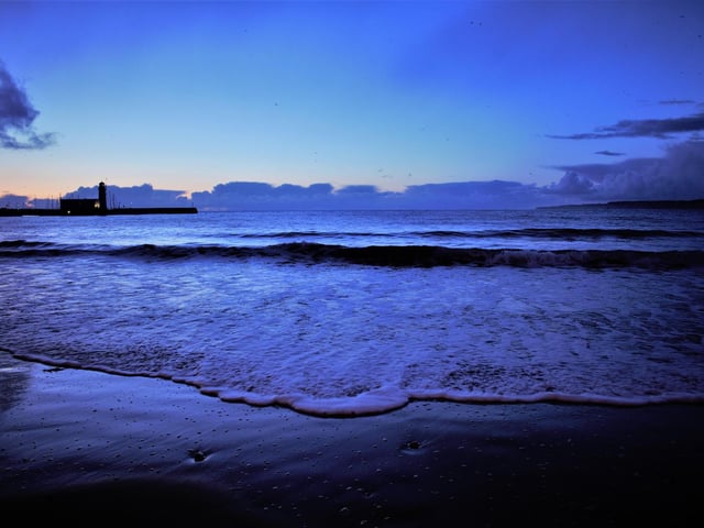 A brief moment before sunrise.