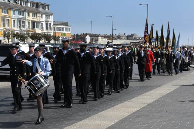 The parade will finish on the slope to the Promenade near Richie’s Cafe Bar.