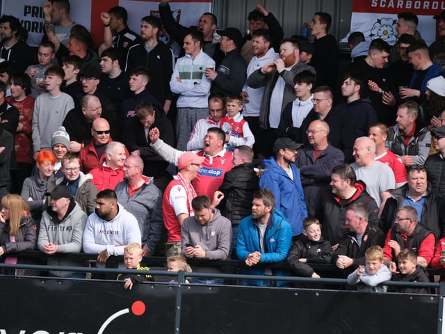 Boro fans cheer their team on