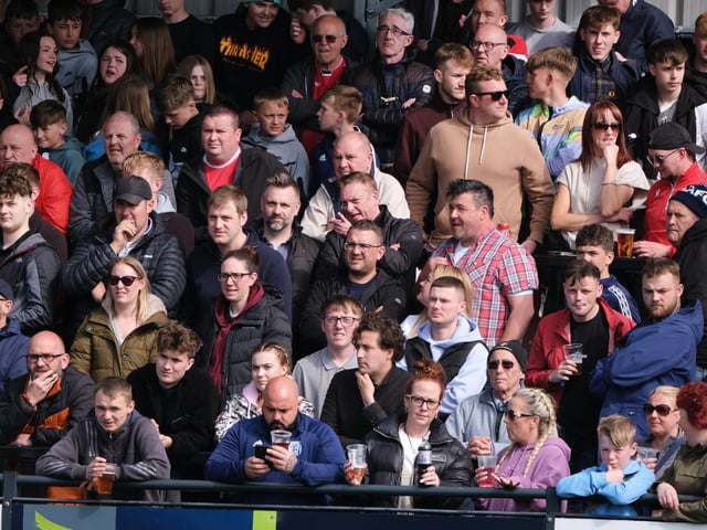 Supporters soak up the action at the Flamingo Land Stadium