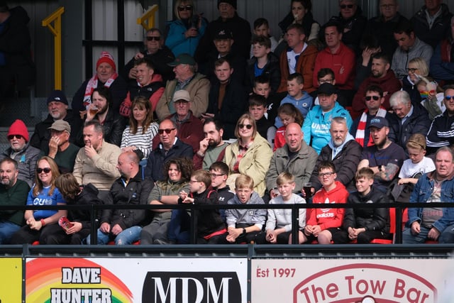 Boro supporters watch the crucial match against Radcliffe