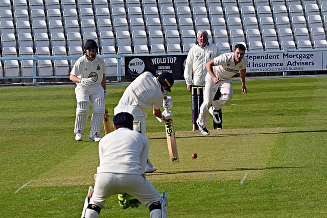 Breidyn Schaper makes 49 for Scarborough Cricket Club 1sts' in their opening-day win against Beverley Town

Photo by Simon Dobson