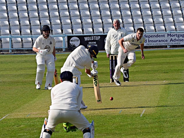 Breidyn Schaper makes 49 for Scarborough Cricket Club 1sts' in their opening-day win against Beverley Town
Photo by Simon Dobson