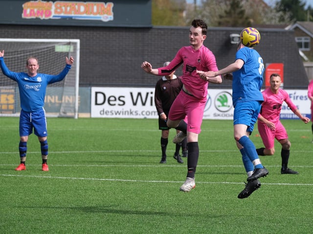 Cayton Corinthians v Roscoes Bar in the Goal Sports Trophy final