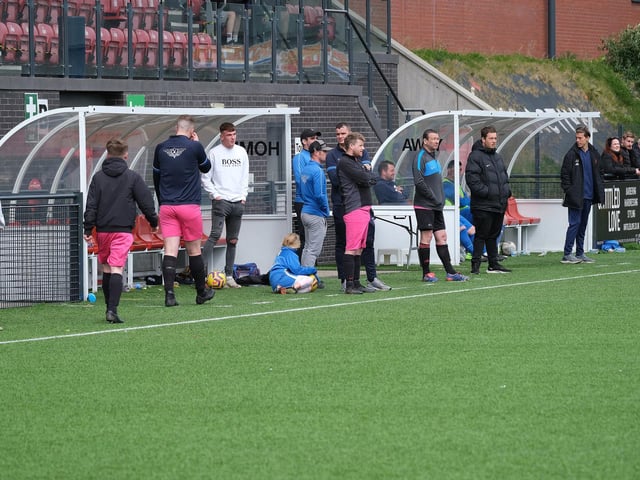 Cayton Corinthians v Roscoes Bar in the Goal Sports Trophy final