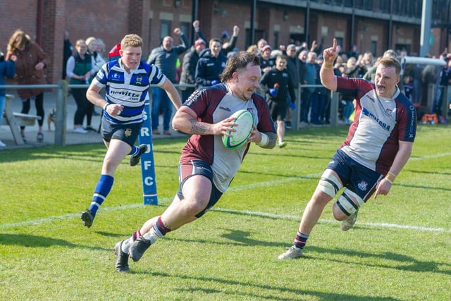 Sam Dawson in action for Scarborough RUFC v Driffield