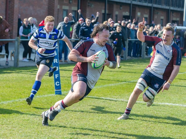 Sam Dawson in action for Scarborough RUFC v Driffield