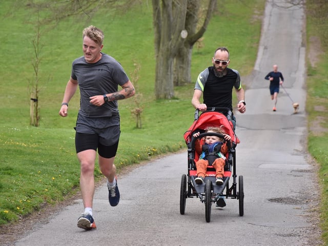 Bridlington Road Runners' Phill Taylor, right, at Sewerby Parkrun on Saturday April 23 2022
Photos by TCF Photography