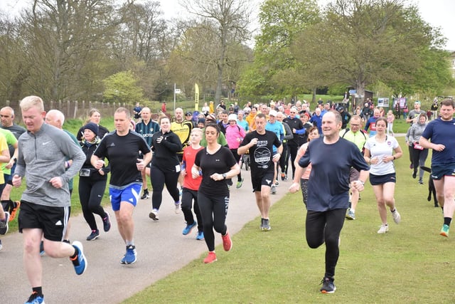 The runners set off at Sewerby Parkrun