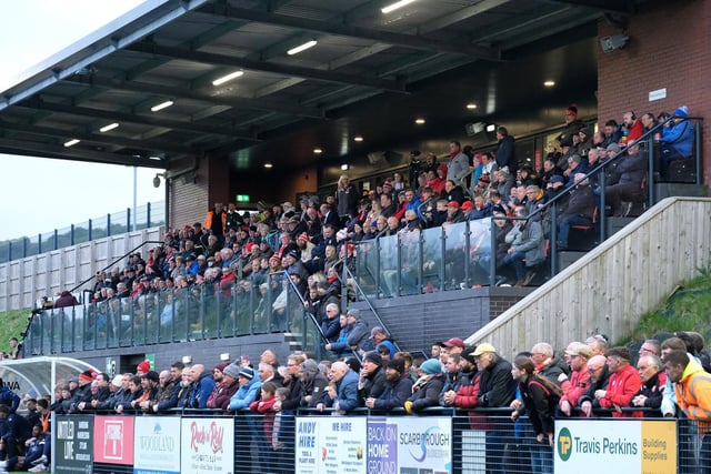 The fans enjoy the first-half action as Scarborough Athletic beat Matlock Town 2-1 in NPL Premier play-off semi-final

Photo by Richard Ponter