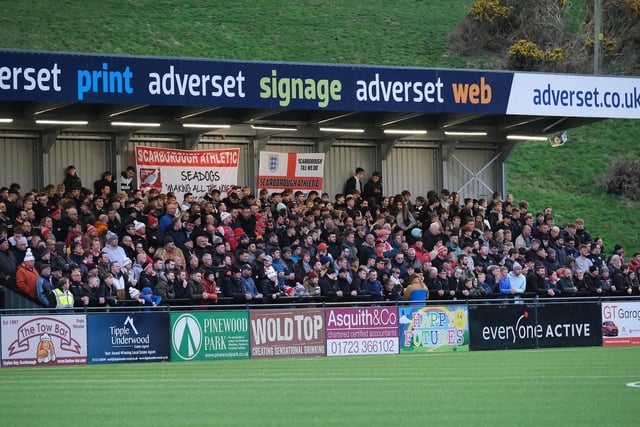 Home fans watch Scarborough Athletic beat Matlock Town 2-1 in NPL Premier play-off semi-final

Photo by Richard Ponter