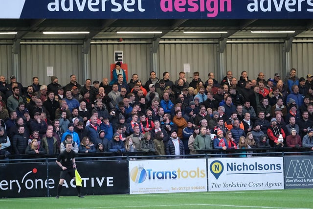 Boro fans in the Adverset Stand at the play-off semi-final