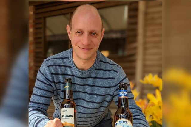 Alex Balchin with Crest barrel-aged lage