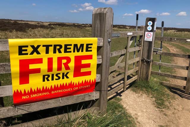 Visitors to the North York Moors National Park must heed advice, with a fire alert announced.