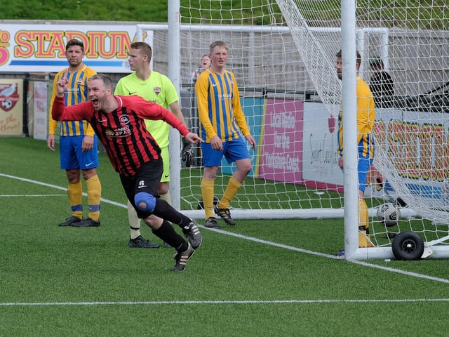 Paul Provins celebrates his winning goal