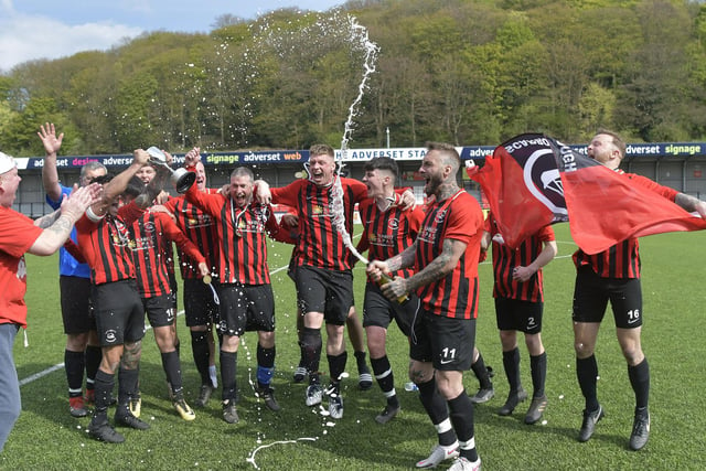 Champagne moment for West Pier Reserves as they celebrate their second final win of the month