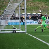 Boro go 1-0 up as Michael Coulson's shot beats Warrington keeper Dan Atherton from an acute angle
