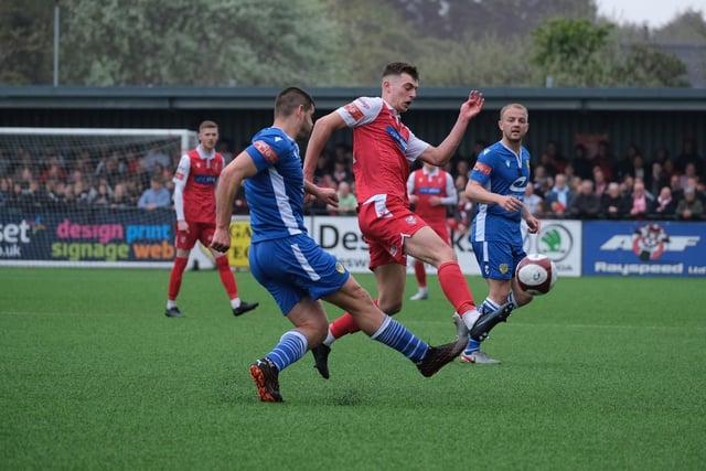 Action from the NPL Premier play-off final