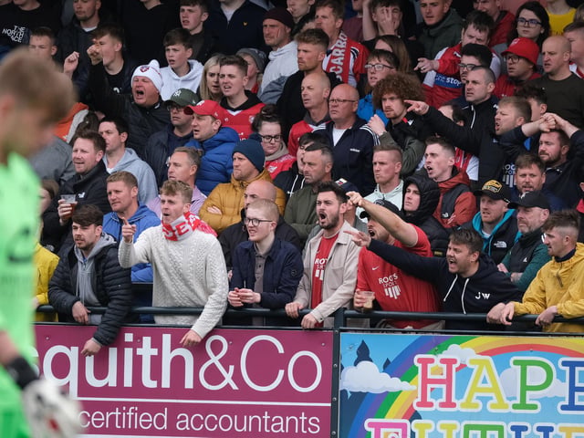 The home fans roar on Boro