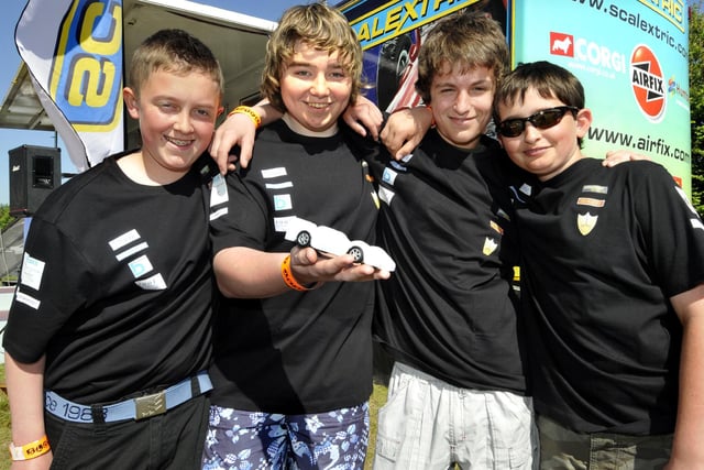 St Augustine's School students won second place in a national competition, Scalextric 4 Schools. The final took place at Donington Park Grand Prix circuit. From left, Callum Murden, Daniel Gyte, Jacob Allen and Sam Pybus.