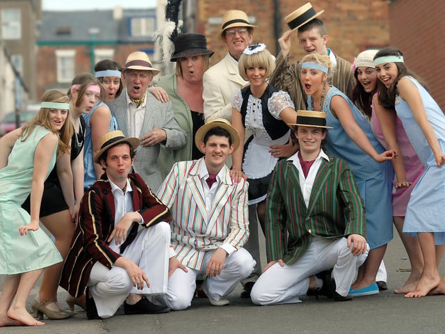 Members of the Scarborough and District Light Operatic Society get ready to perform.