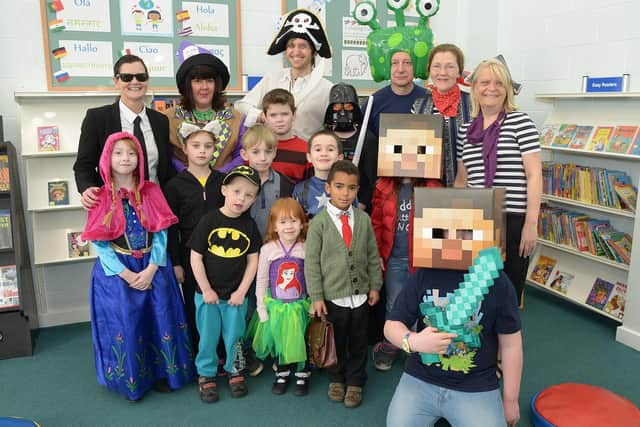 Bridlington North Library organises a World Book Day event with pupils from Bempton School in 2015. (pa1510-16a)